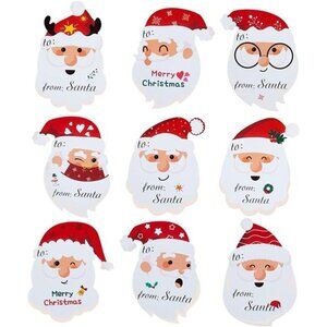 180 Pcs from Santa Stickers Christmas Gift Name Labels Tags, 9 Styles